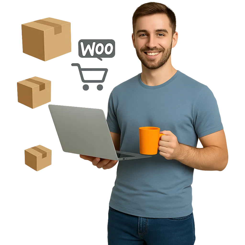 Hosting WooCommerce Illustration
