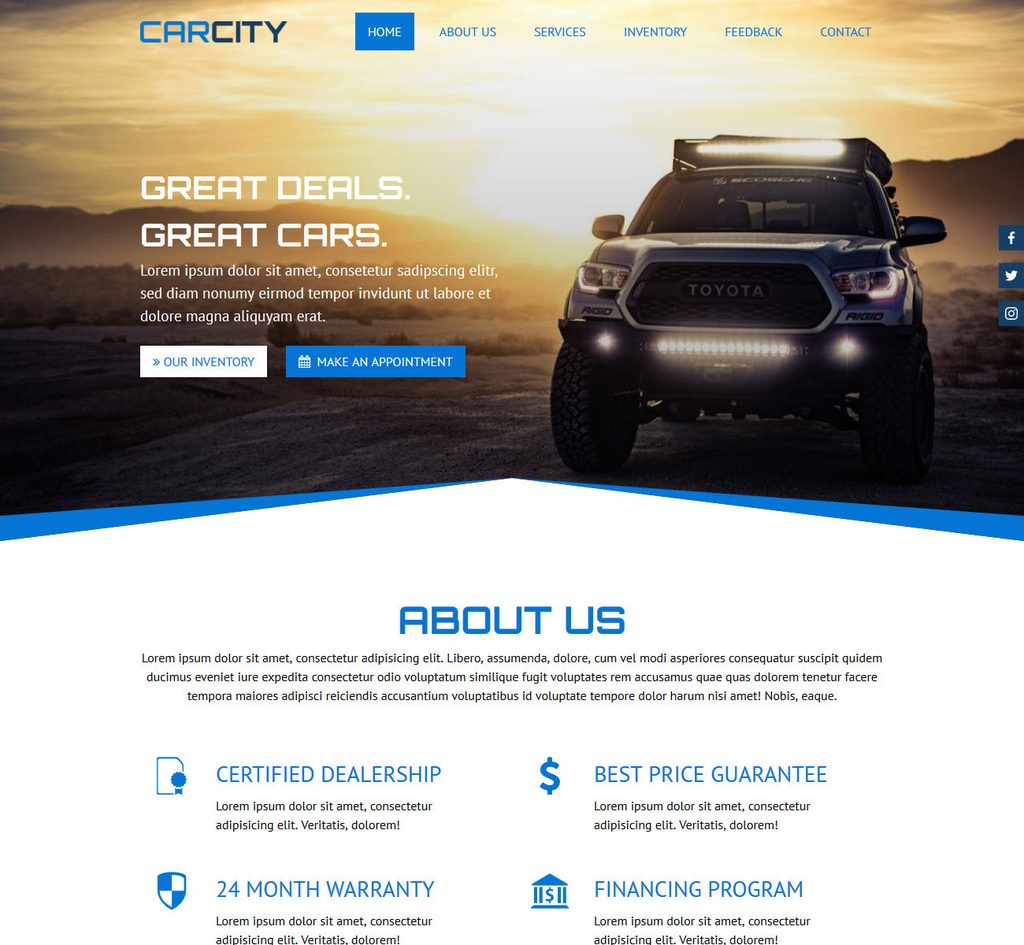 Template: Auto dealership