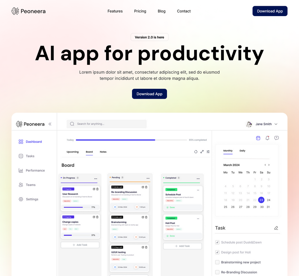 Template: SaaS / App
