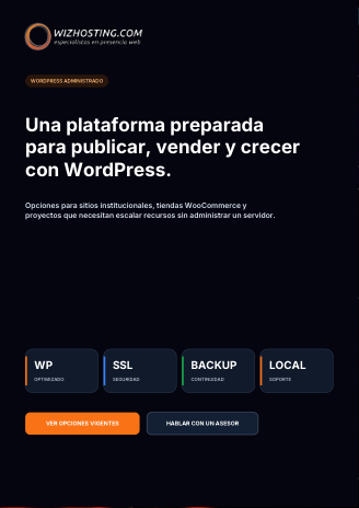 Vista previa de Hosting para WordPress
